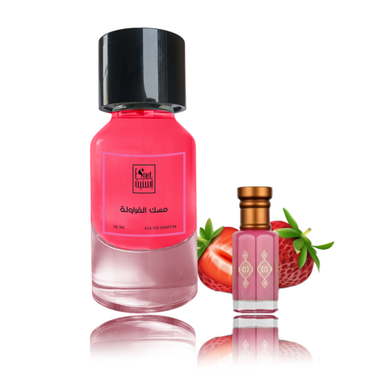 مسك الفراولة بماء زمزم مع ربع تولة هدية