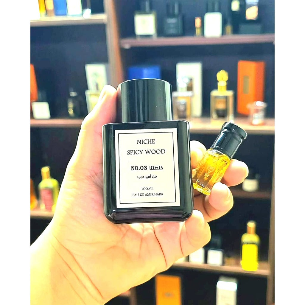 عطر نيش سبايسي وود – “خلطتنا03” – من أمير حرب – 100مل